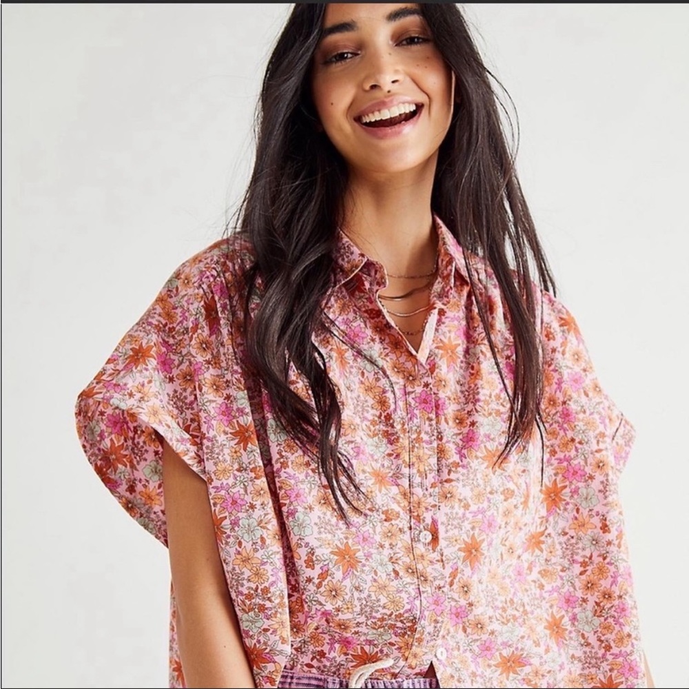 Free people floral button up